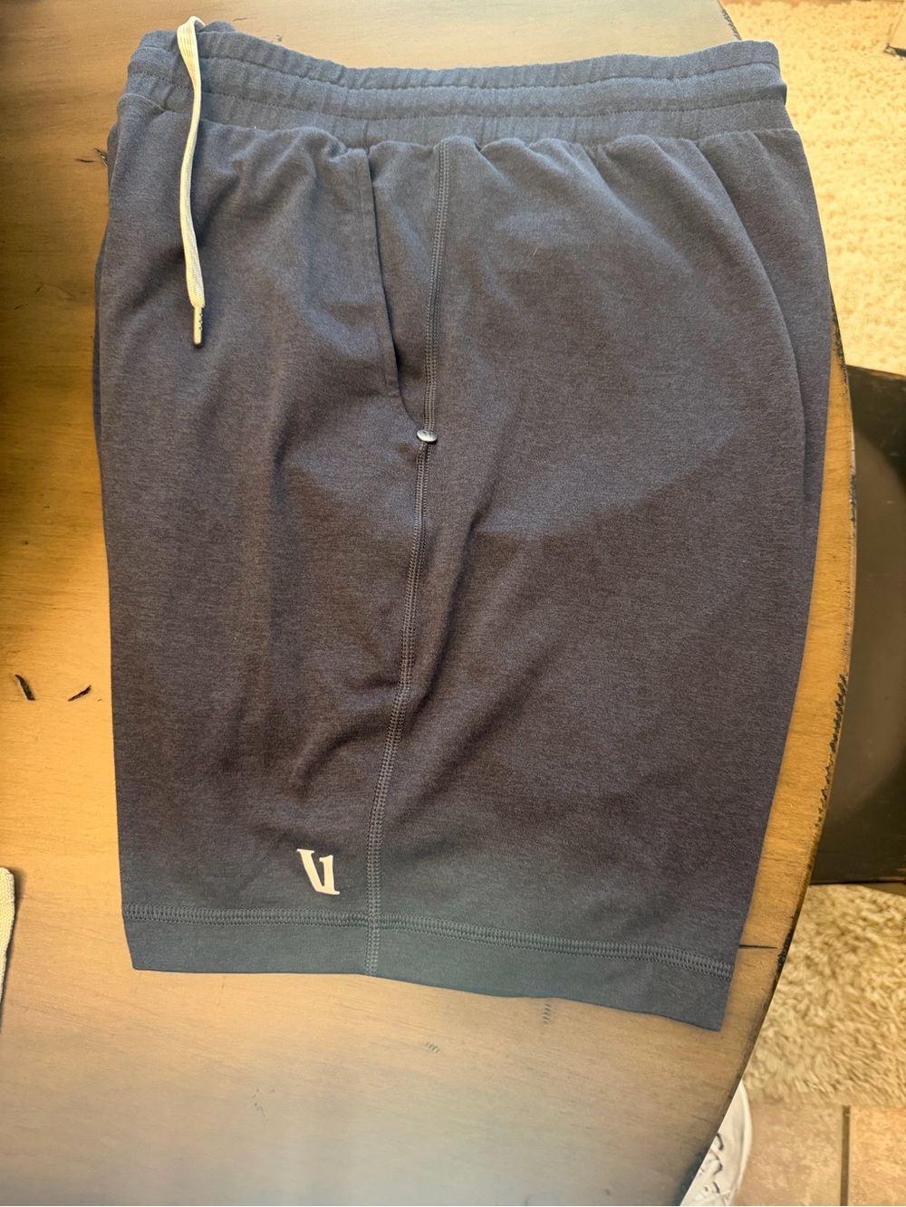 Vuori Navy Ponto Performance Shorts - 7”